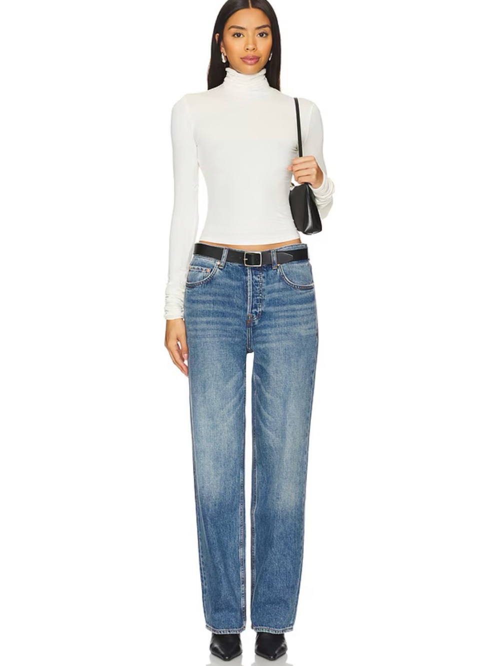 GRLFRND The Bella Low Rise Boyfriend  Blue Jeans Size 31 Gramercy Park